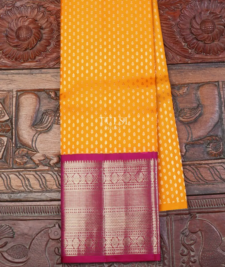 Yellow Kanjivaram Silk Pavadai T661140-image
