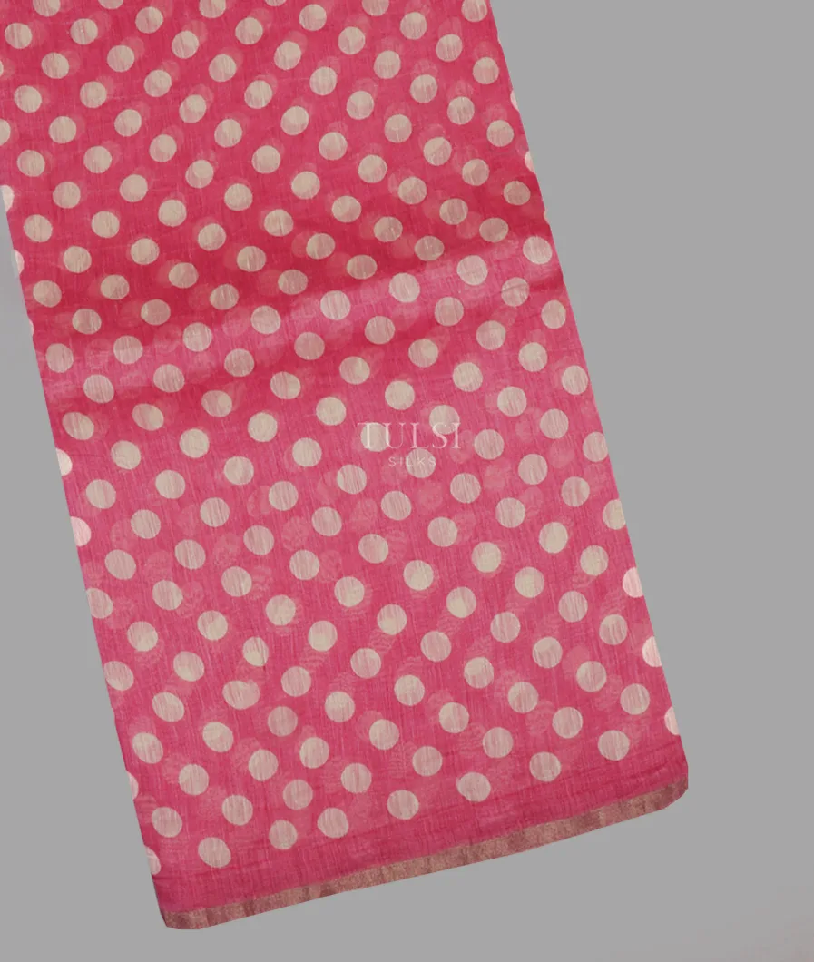 Pink Linen Printed Saree T659434-image