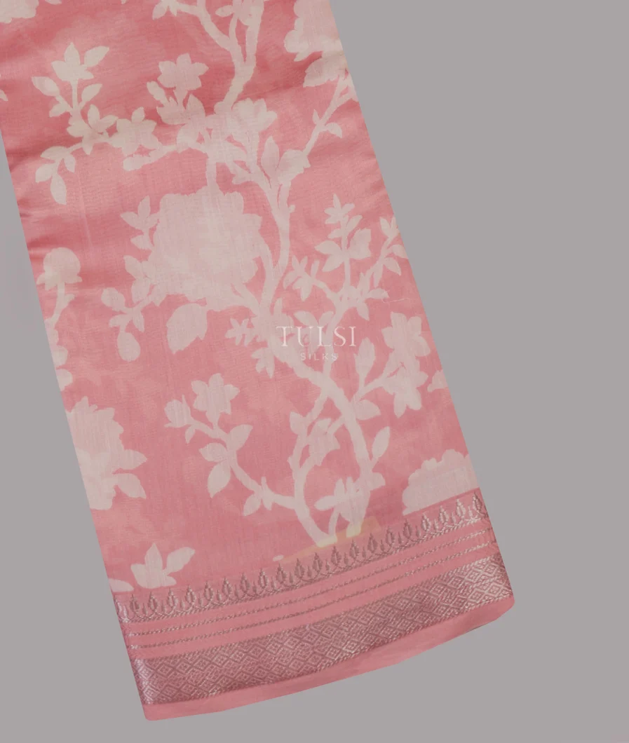 Pink Soft Printed Cotton Saree T653845-image