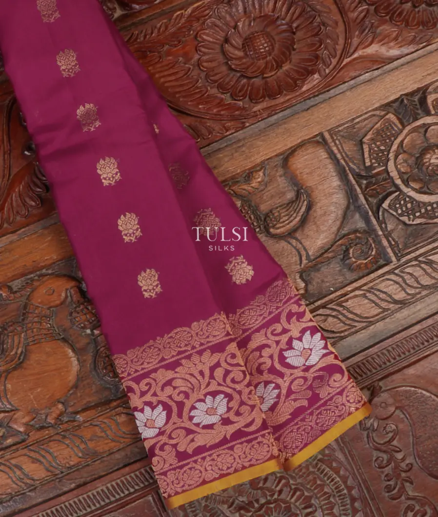 Dark Pink Gadwal Silk Saree T610520-image