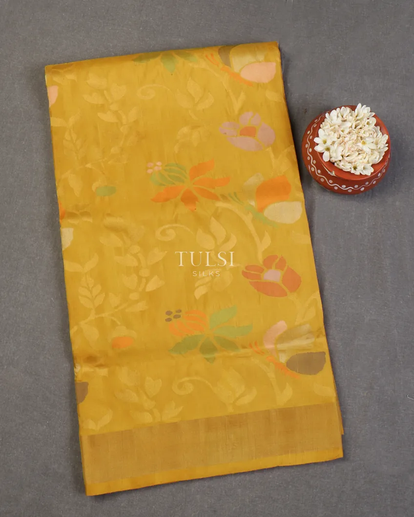Yellow Uppada Silk Saree T647181-image