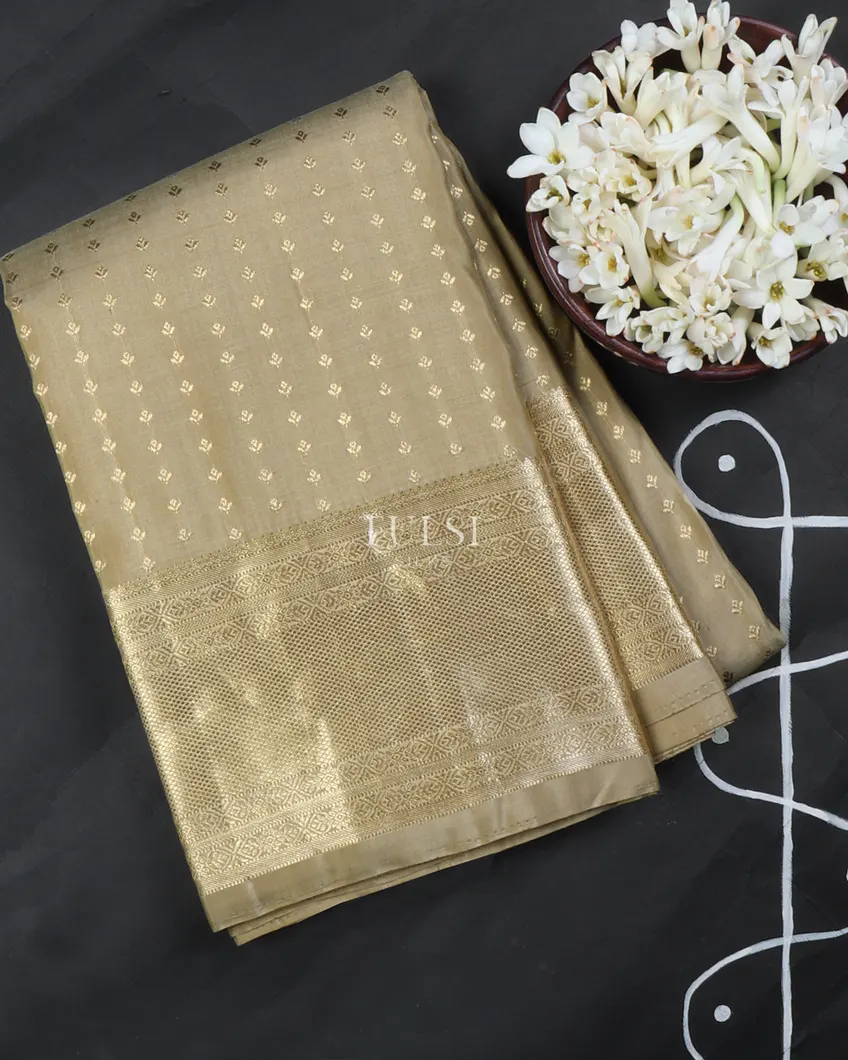 Beige Kanjivaram Silk Saree T640189-image