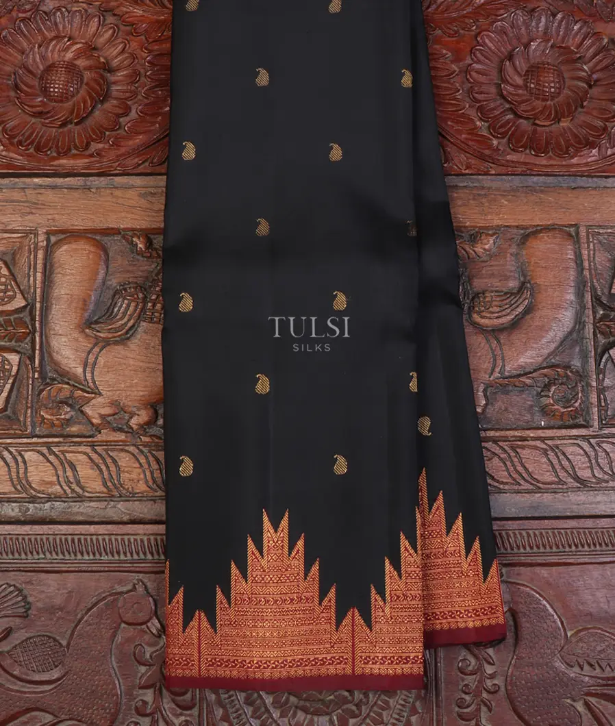 Black Kanjivaram Silk Saree T661201-image