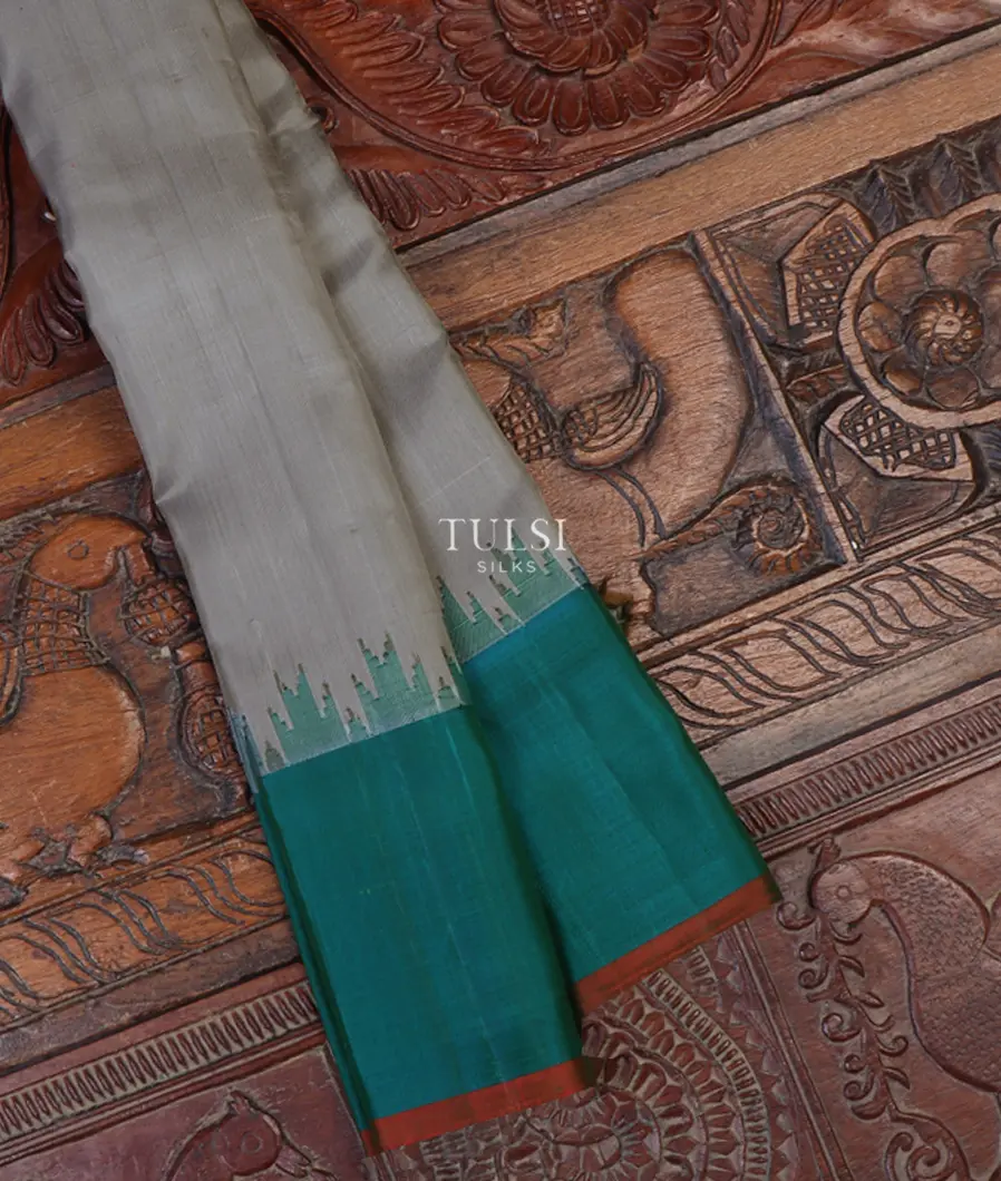 Grey Gadwal Silk Saree T651562-image