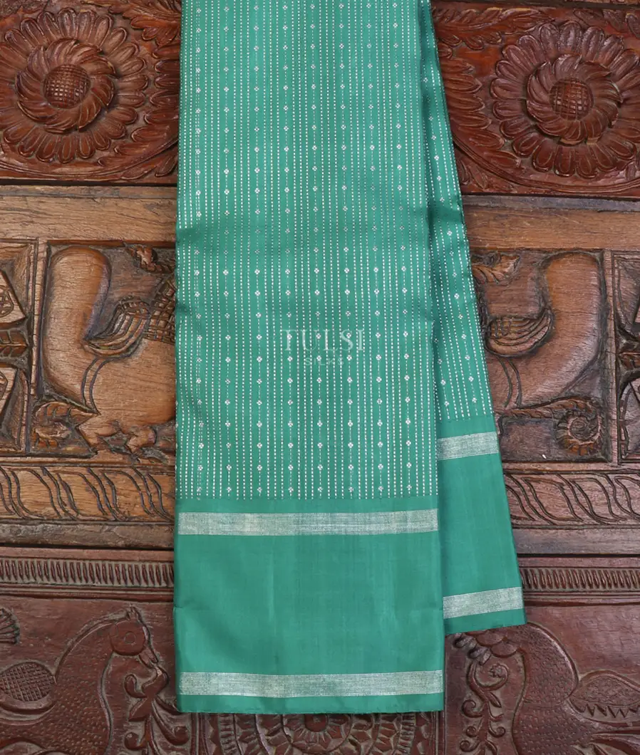 Bluish Green Kanjivaram Silk saree T651657-image