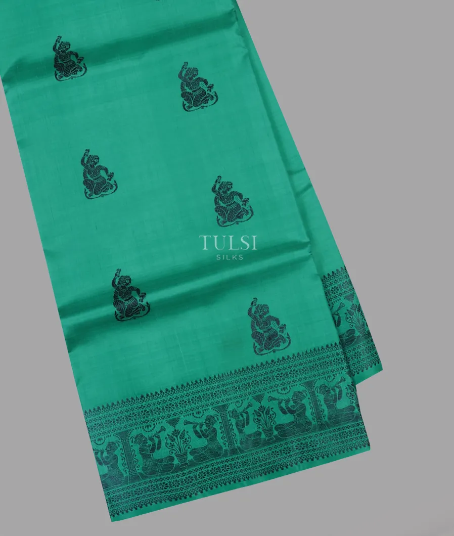 Green Baluchari Silk Saree T594440-image