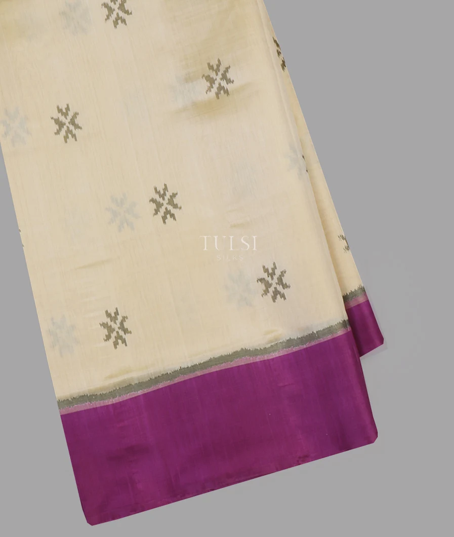 Beige Patola Silk Saree T657316-image