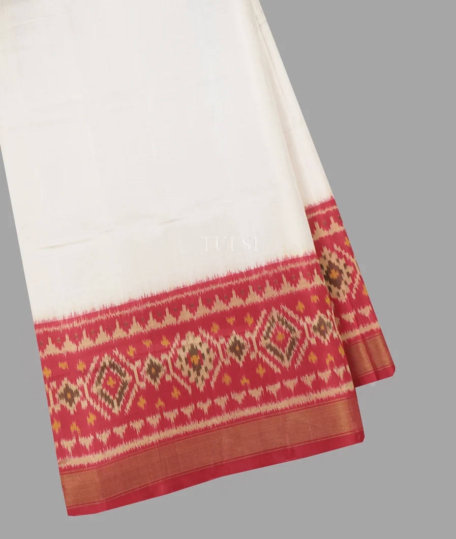 Off - White Patola Silk Saree T553184-image