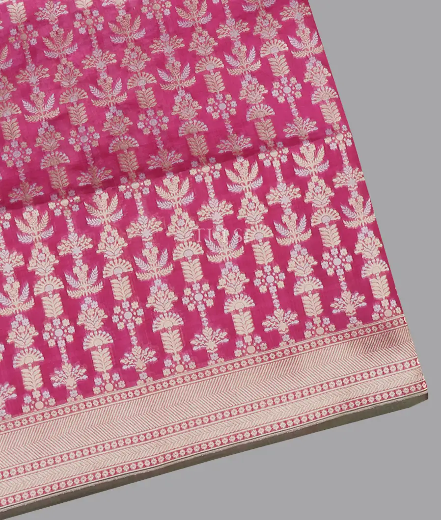 Pink Banaras Kathan Silk Saree T662909-image
