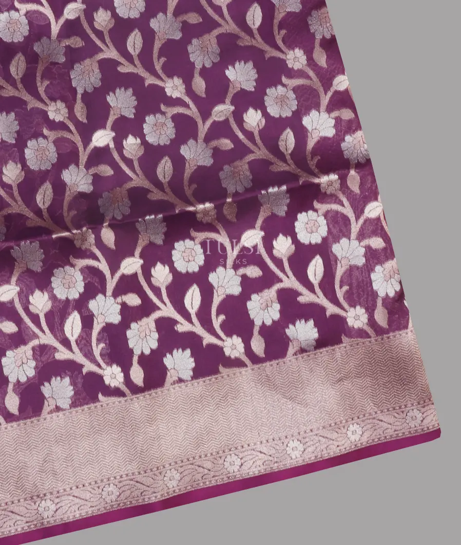 Purple Banaras Kathan Silk Saree T662401-image