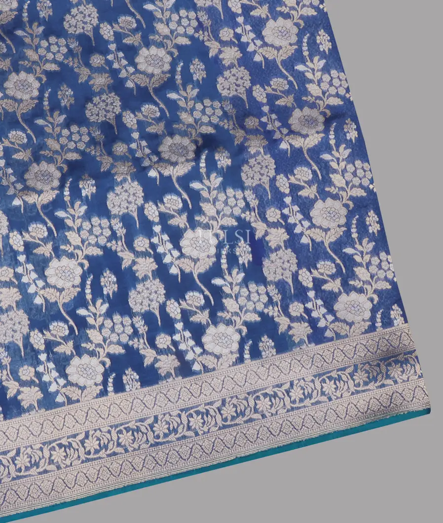 Blue Banaras Kathan Silk Saree T662916-image