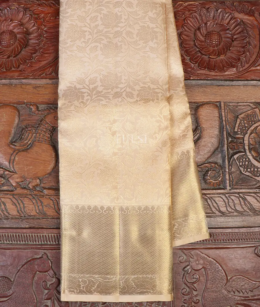 Cream Kanjivaram Silk Saree T659925-image