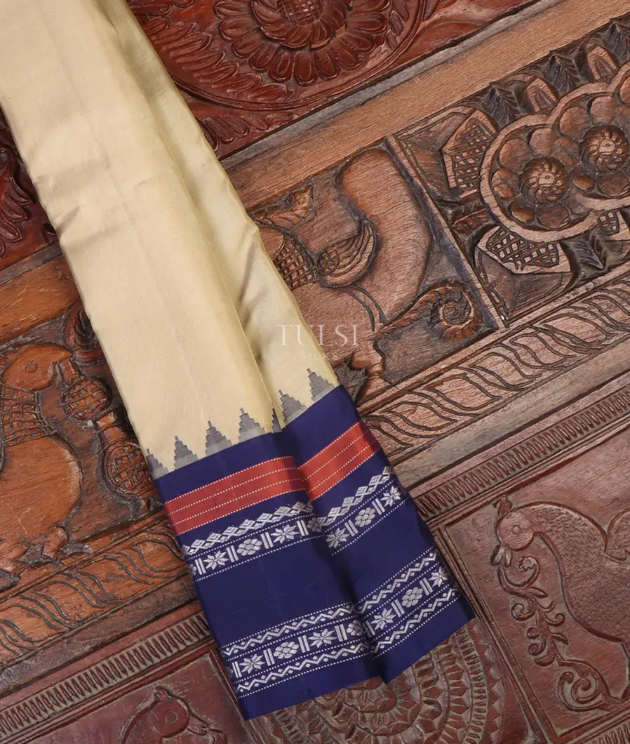 Beige Gadwal Silk Saree T642768-image