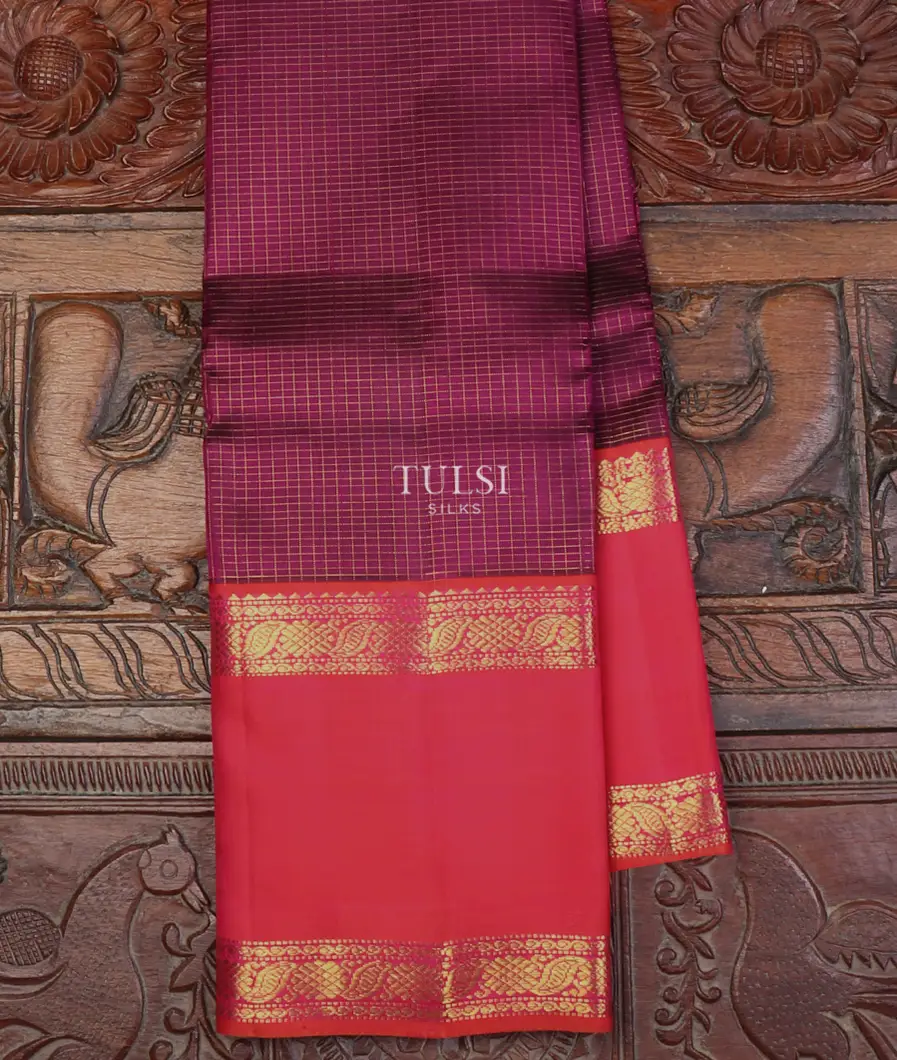 Purple Kanjivaram Silk Saree T661925-image