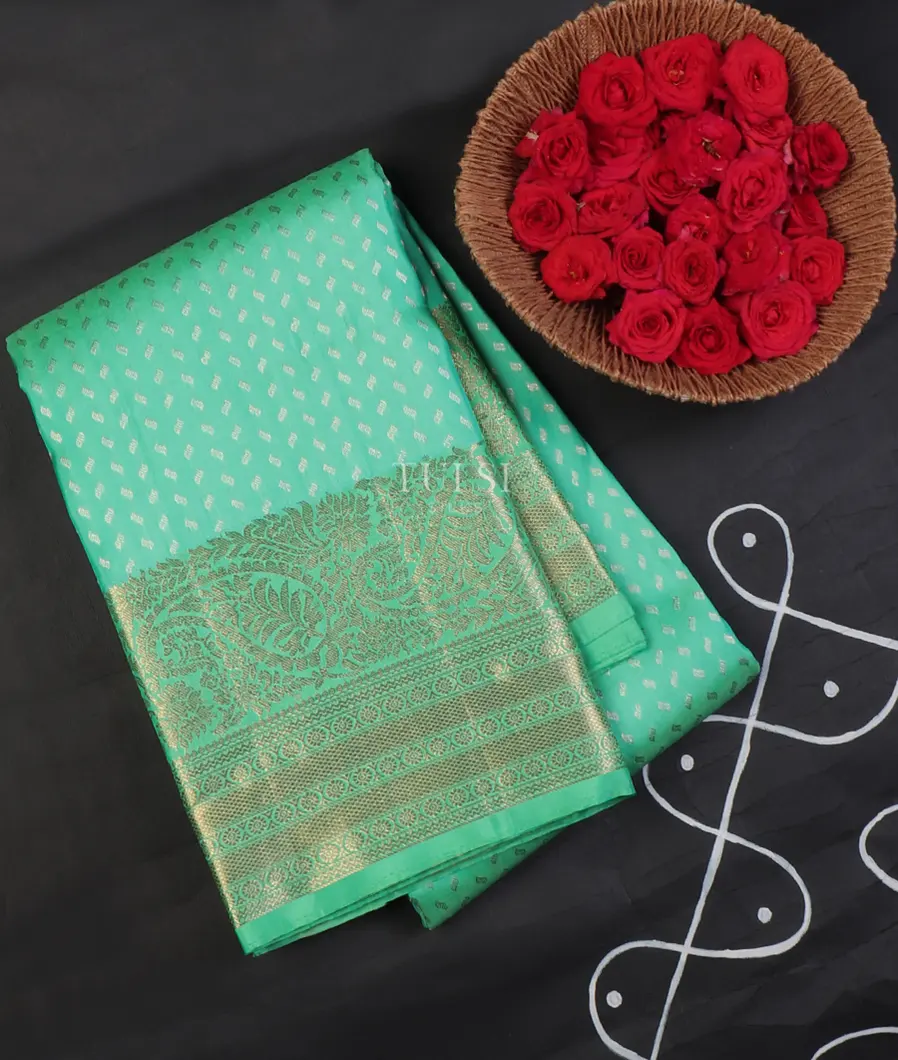 Greenish Blue Kanjivaram Silk Saree T662594-image