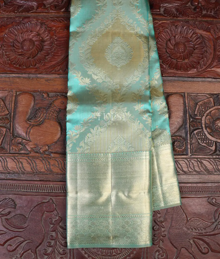 Blue and Beige Kanjivaram Silk Saree T654770-image
