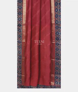 red-tussar-embroidery-saree-with-ajrakh-border-t595892-t595892-b