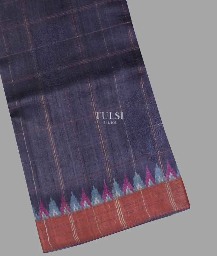 Blue Woven Tussar Saree T645103-image