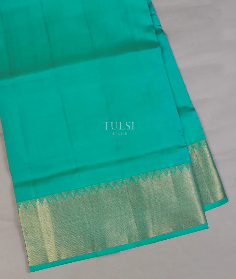 Greenish Blue Soft Silk Saree T650052-image