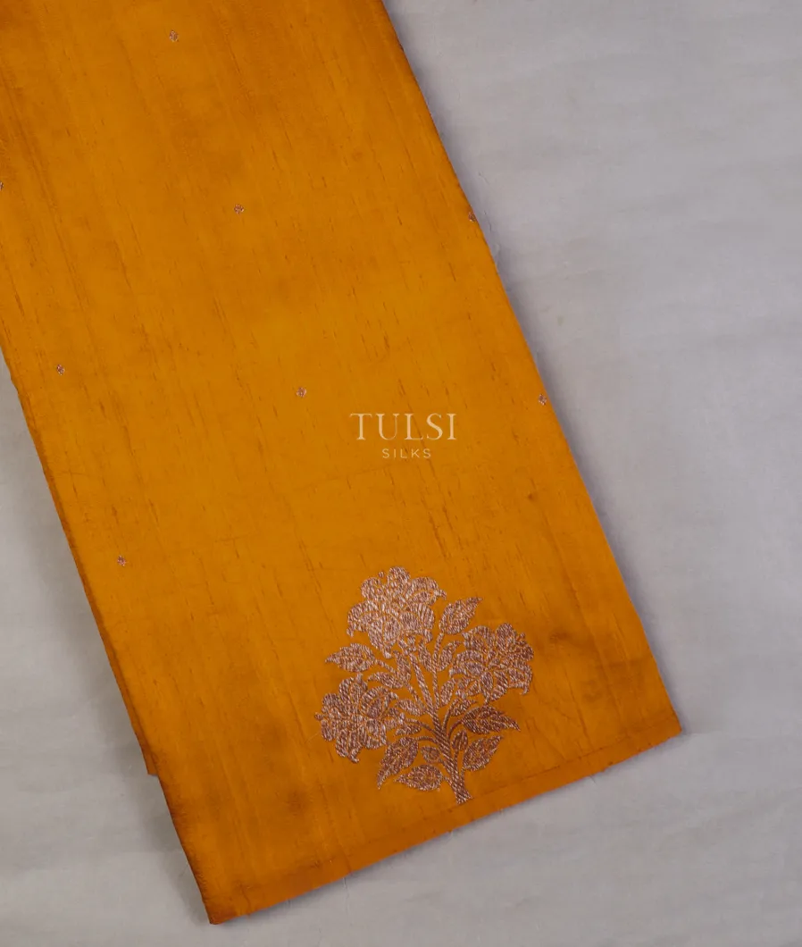 Yellow Banaras Tussar Saree T663082-image