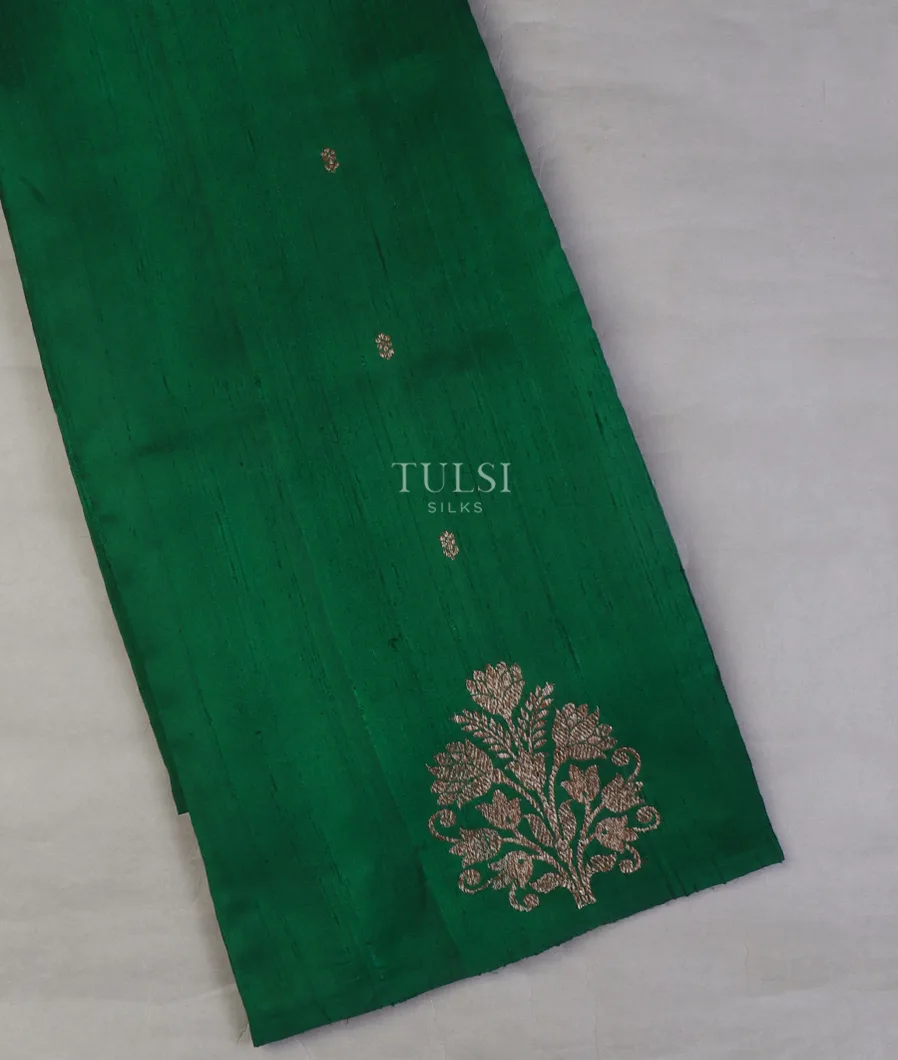 Green Banaras Tussar Saree T663100-image
