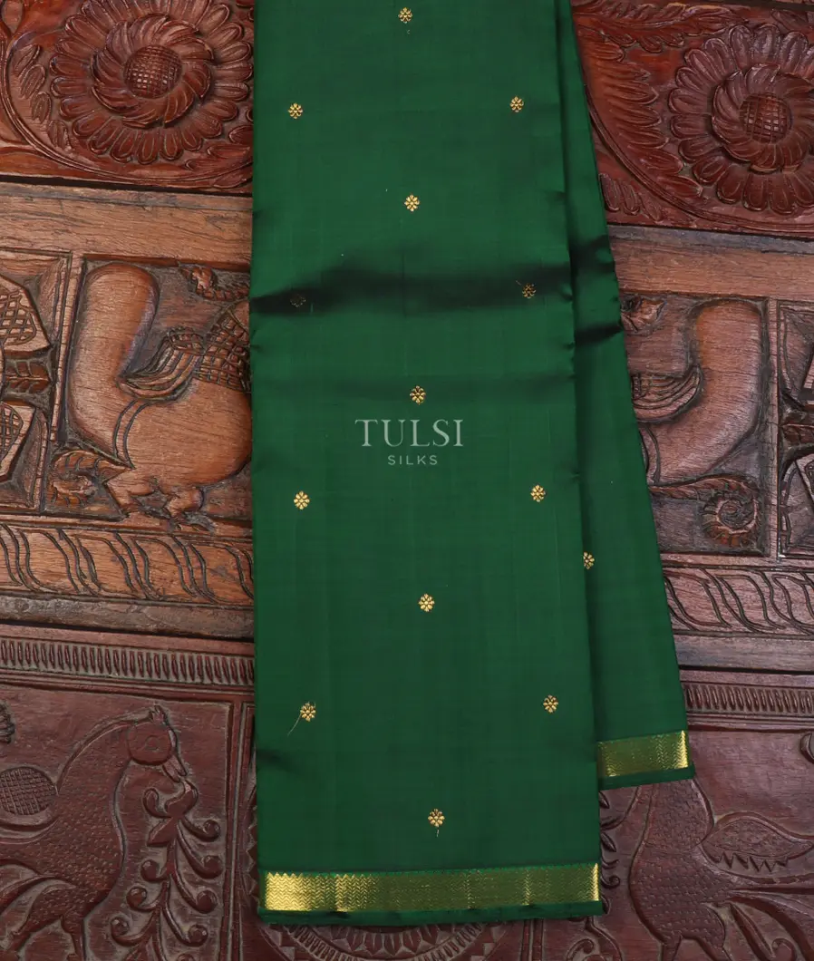 Bottle Green Kanjivaram Silk Saree T661238-image