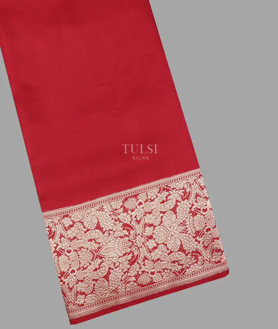 Red Banaras Mashru Silk Saree T658935-image