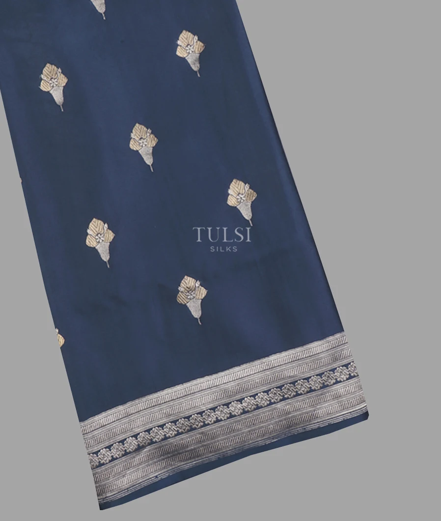 Blue Banaras Mashru Silk Saree T657844-image
