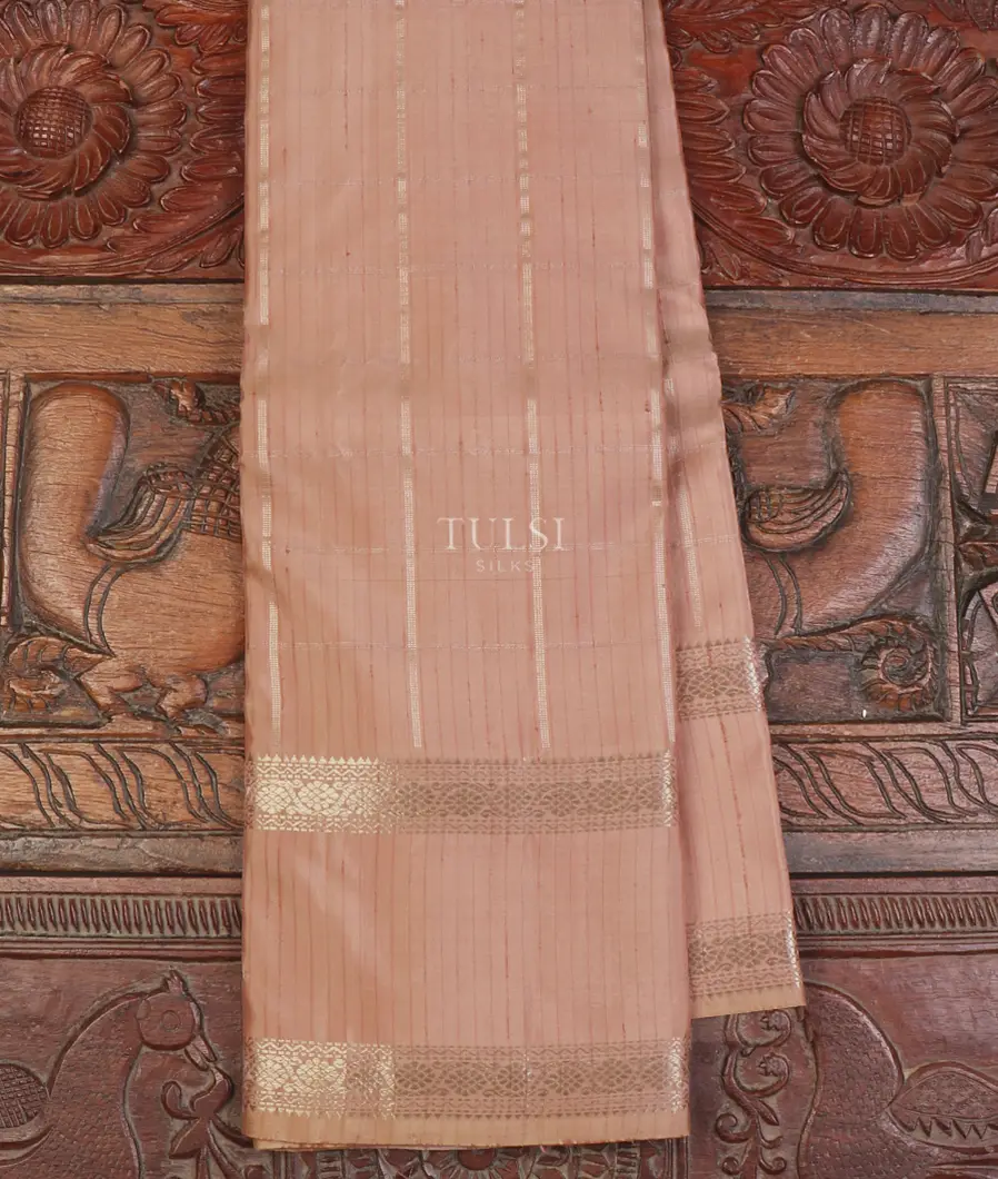 Pinkish Beige Kanjivaram Silk Saree T644219-image
