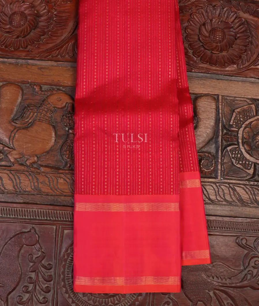 Reddish Pink Kanjivaram Silk Saree T648227-image