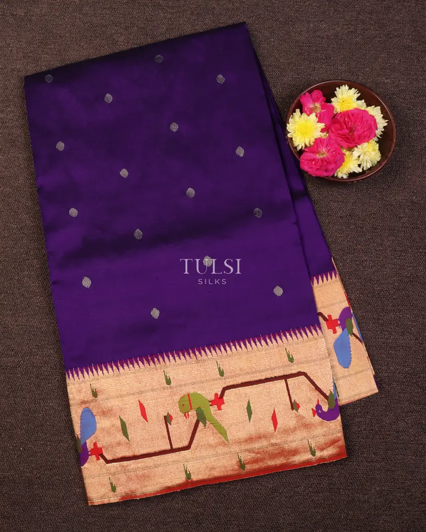 Purple Paithani Silk Saree T664087-image