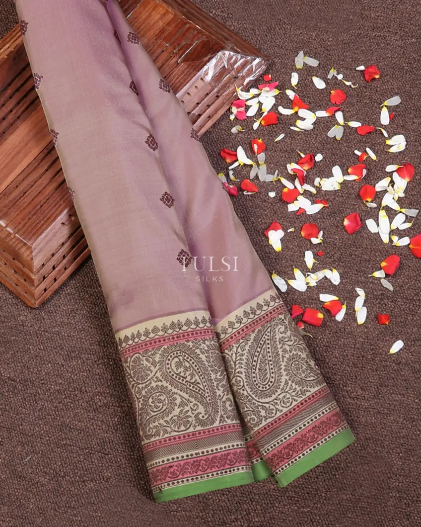 Lavender Gadwal Silk Saree T663786-image