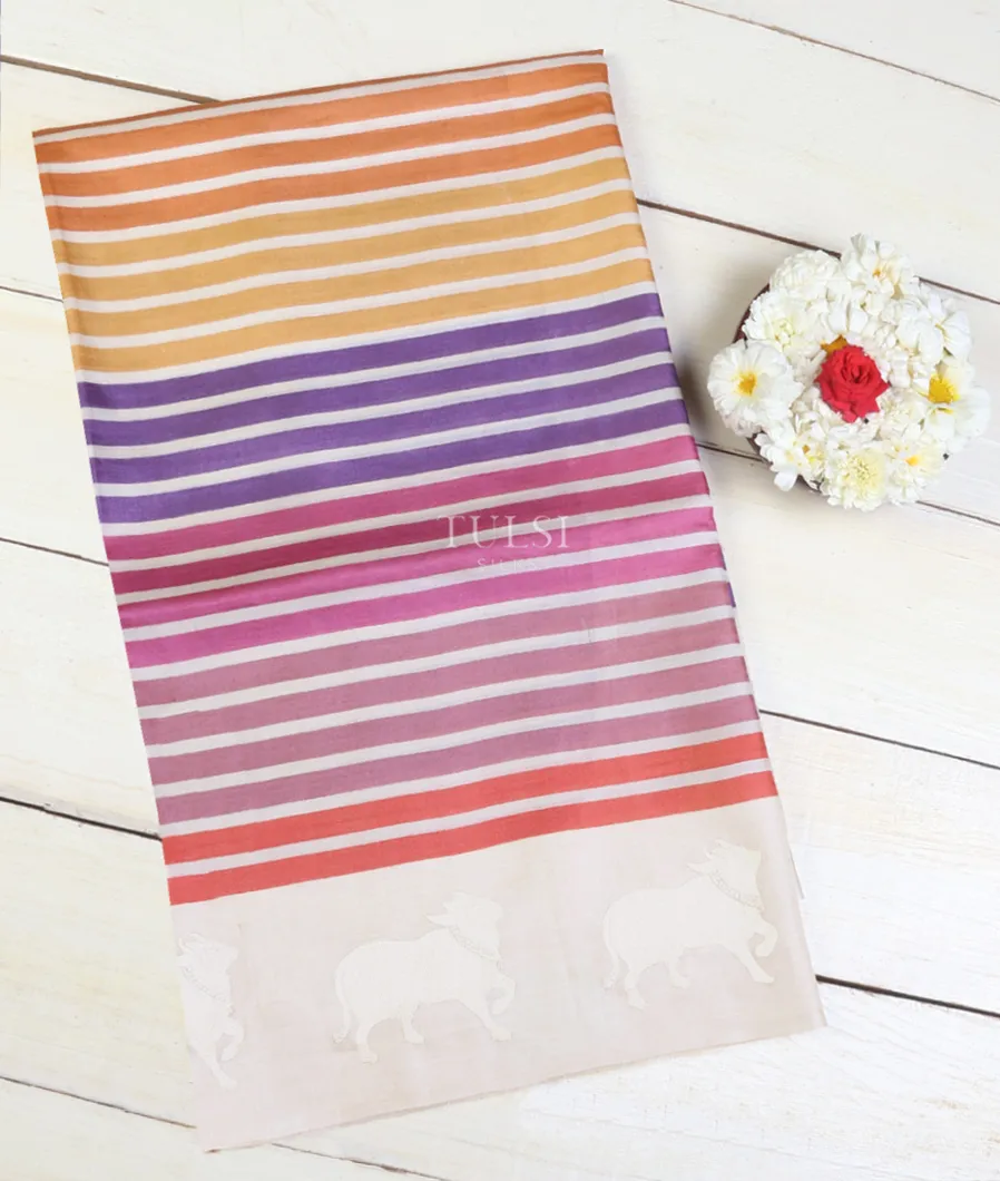 Multicolour Tussar Printed Saree T652877-image