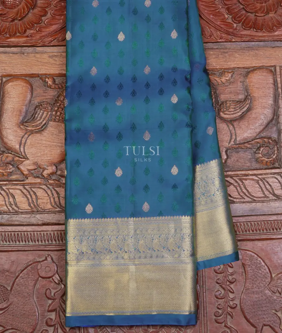 Blue Soft Silk Saree T661283-image