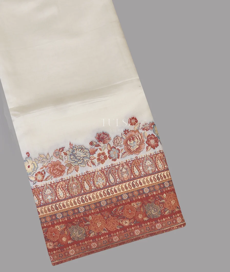 Off - White Kashmir Kani Silk Saree T660039-image