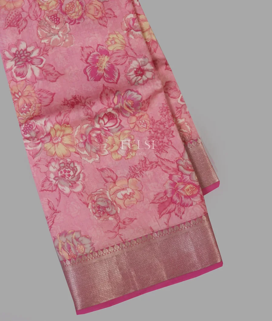 Pink Chaniya Silk Saree T660763-image
