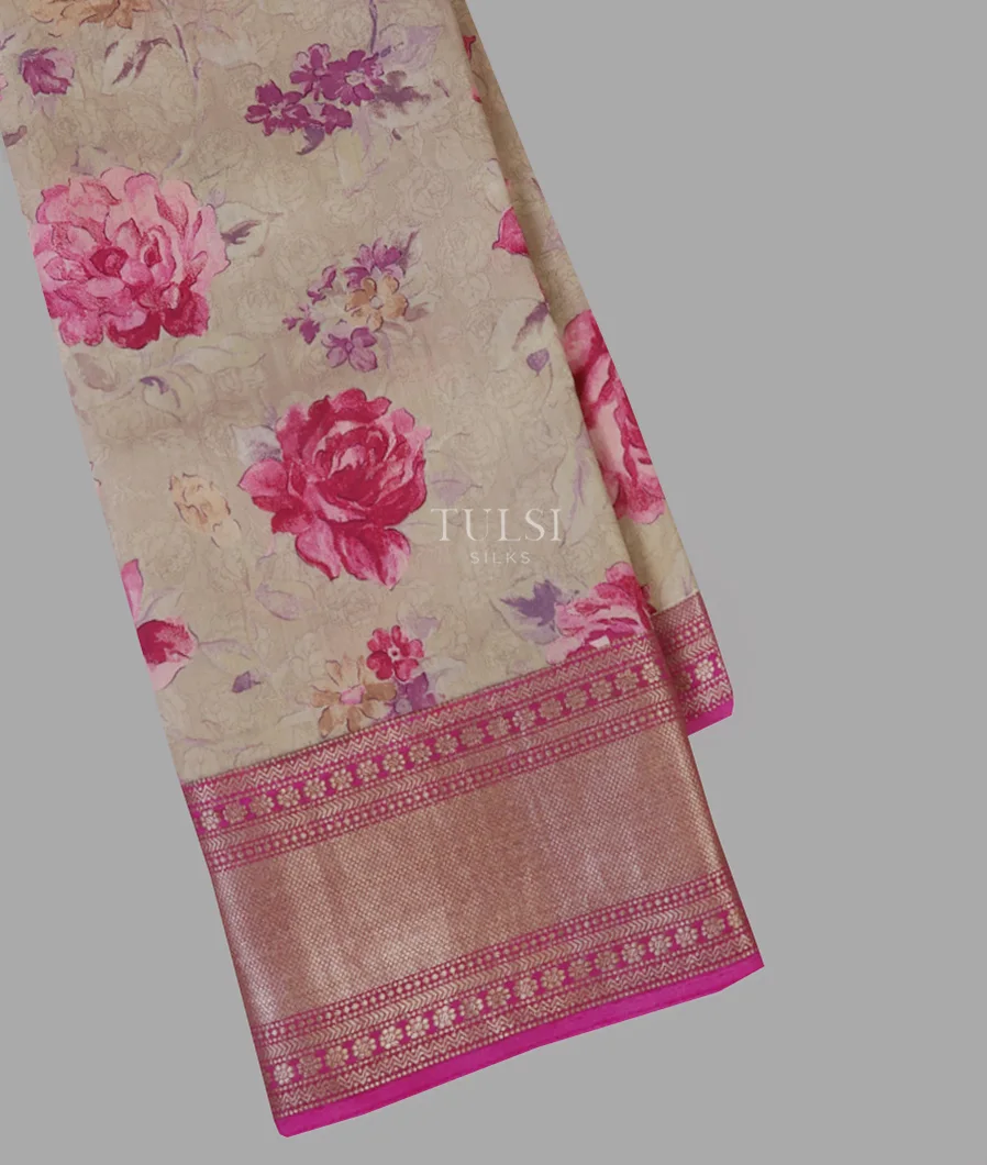 Grey Chaniya Silk Saree T660791-image