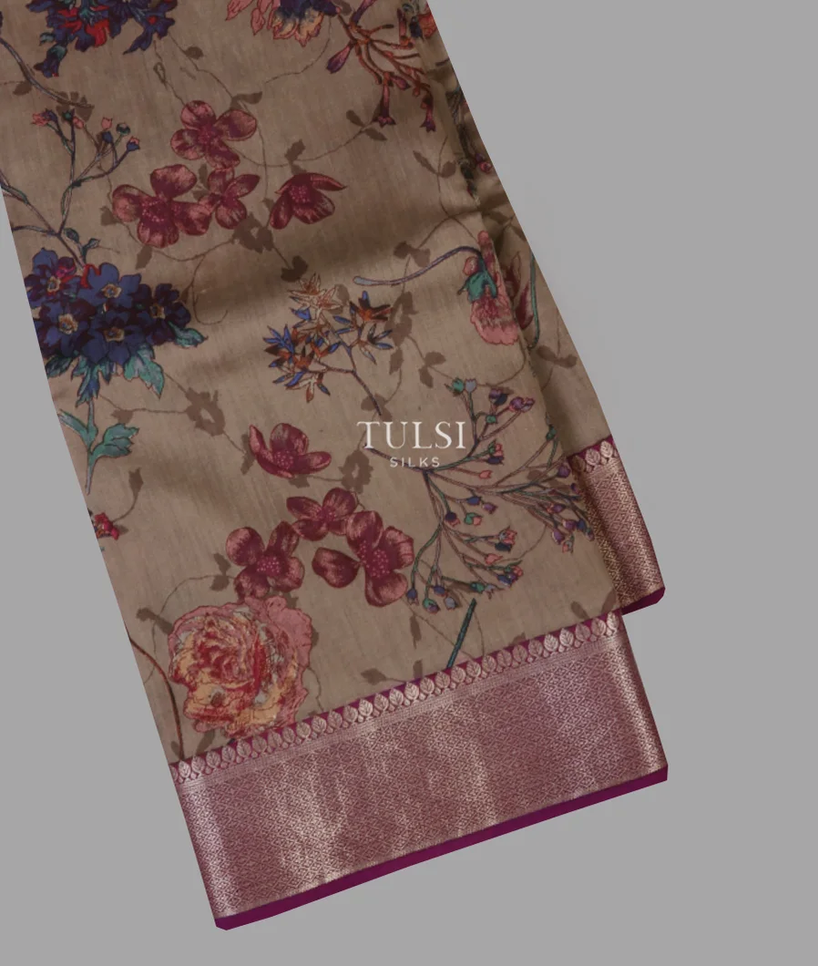 Grey Chaniya Silk Saree T660777-image