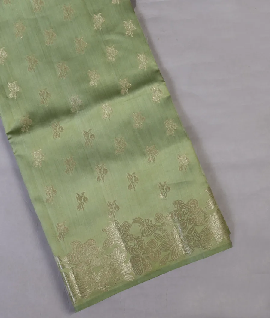 Green Chaniya Silk Saree T656509-image