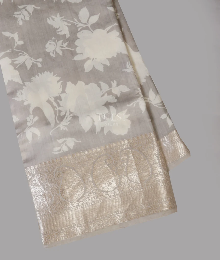 Grey Chaniya Silk Saree T607172-image