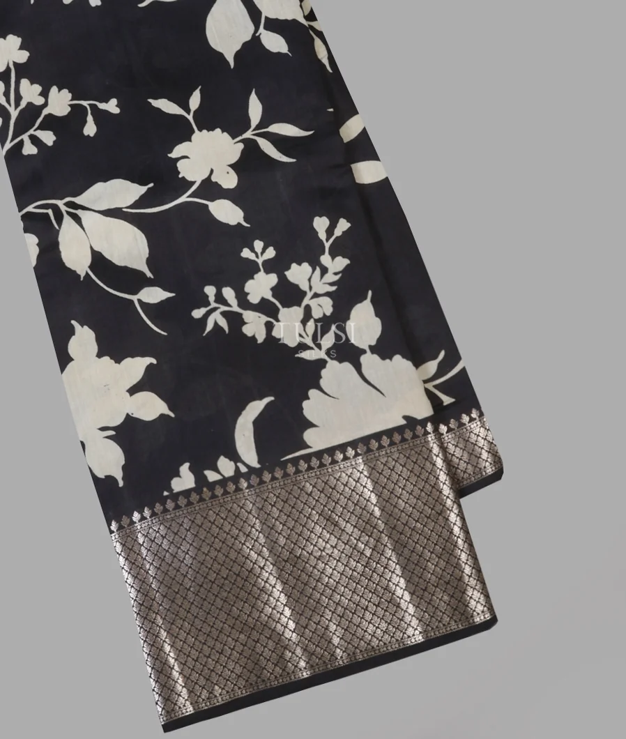 Black Chaniya Silk Saree T654089-image