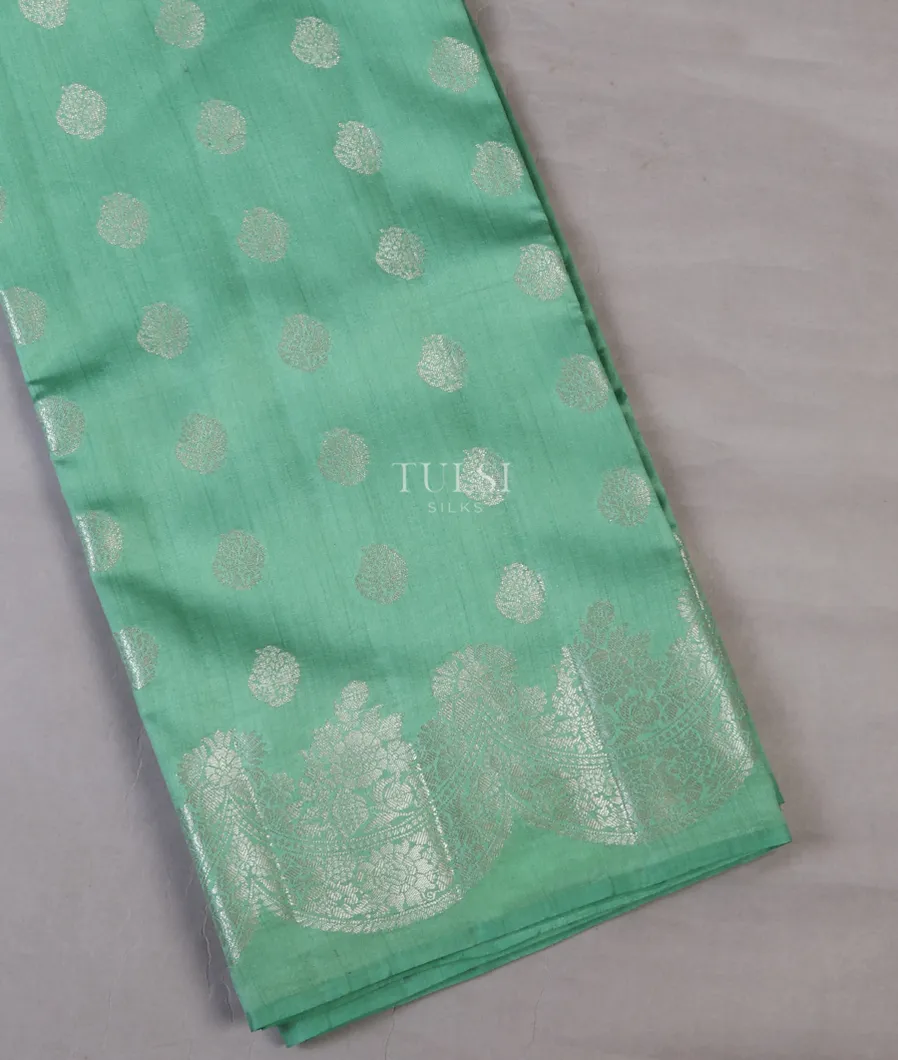 Greenish Blue Chaniya Silk Saree T656497-image