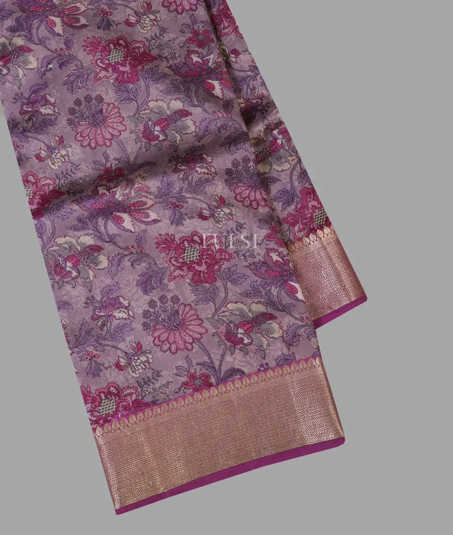 Lavender Chaniya Silk Saree T660768-image