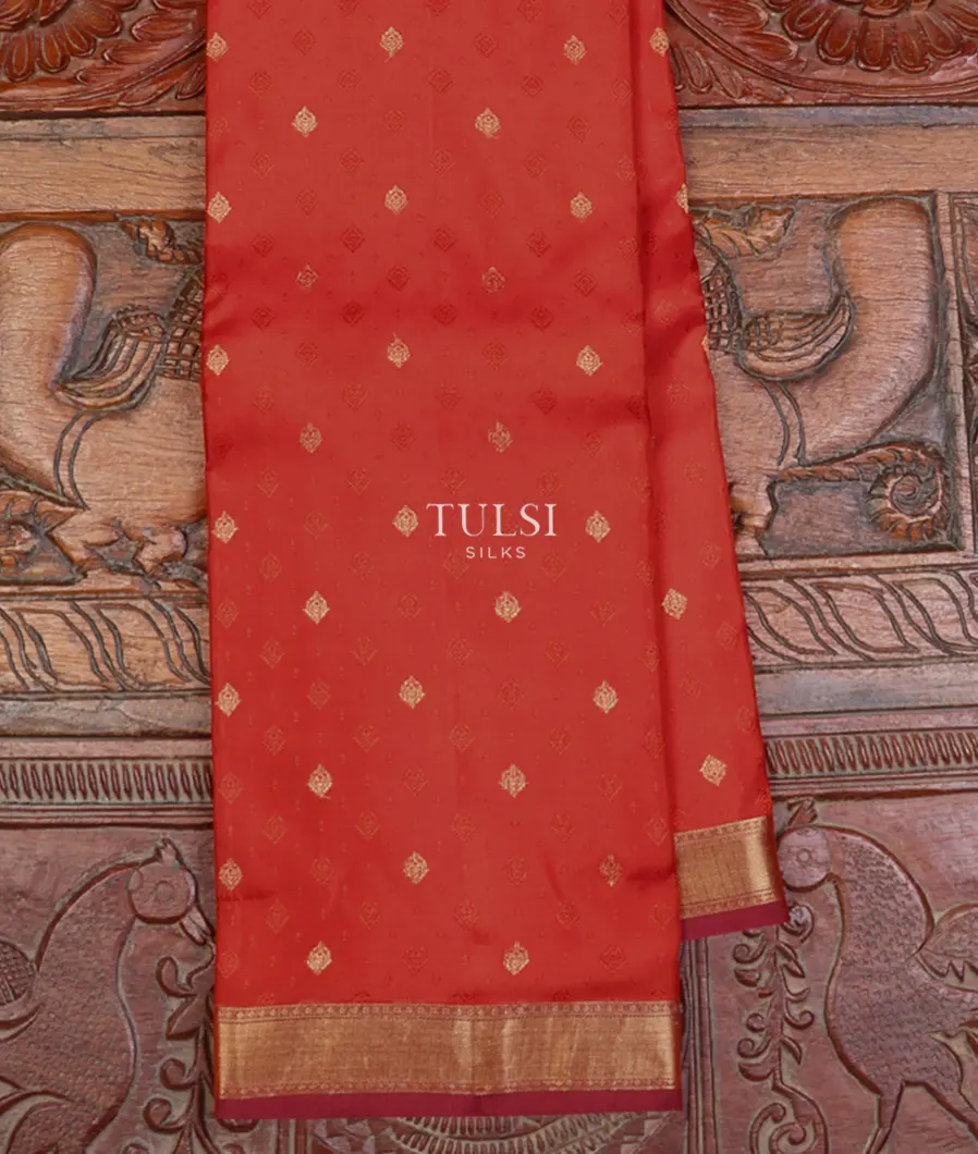 Red Soft Silk Saree T609646-image