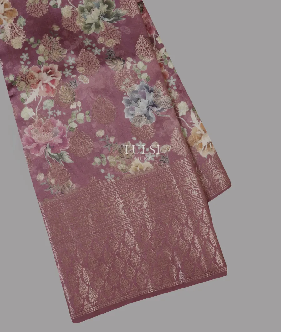 Mauve Purple Chaniya Silk Saree T659259-image