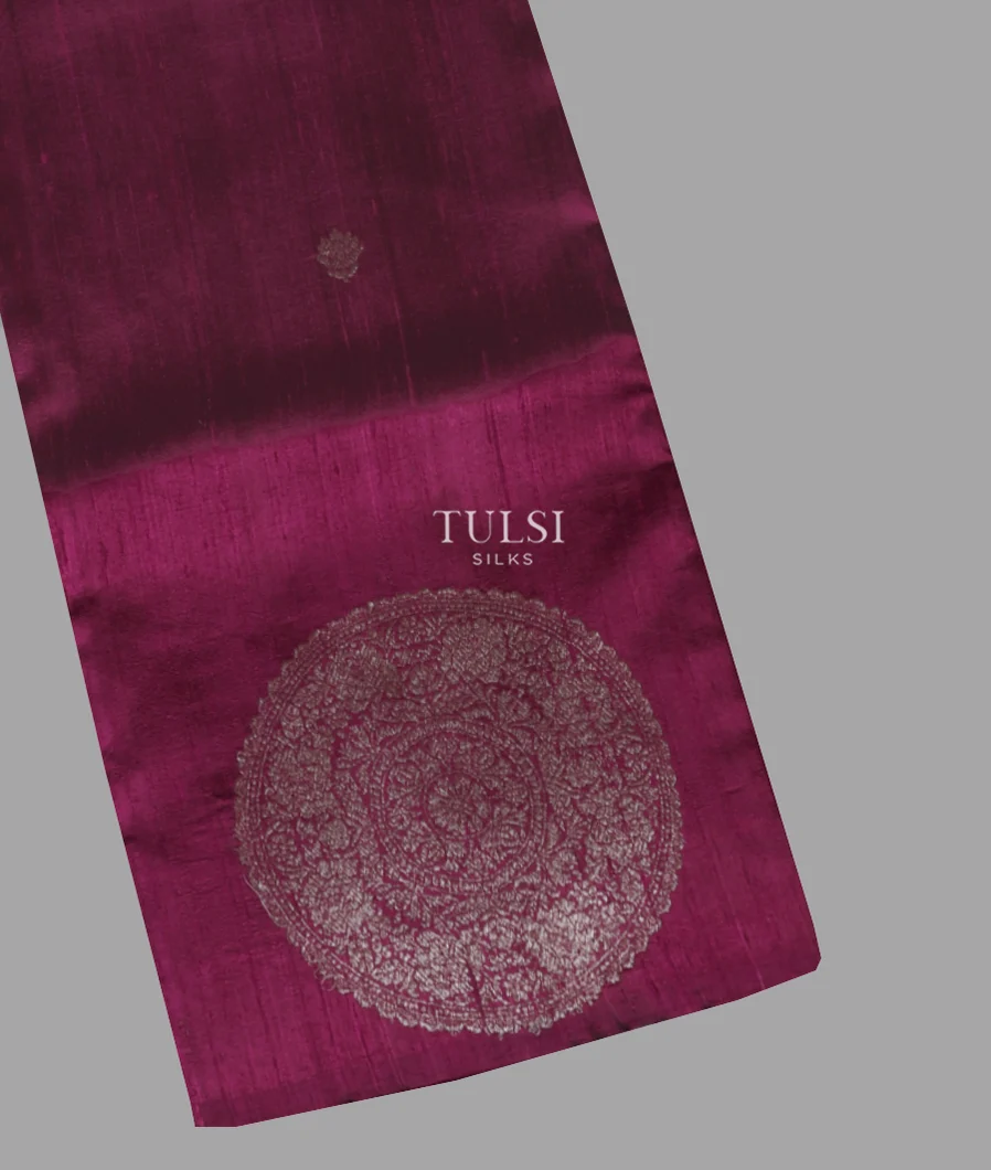 Purple Banaras Tussar Saree T663110-image