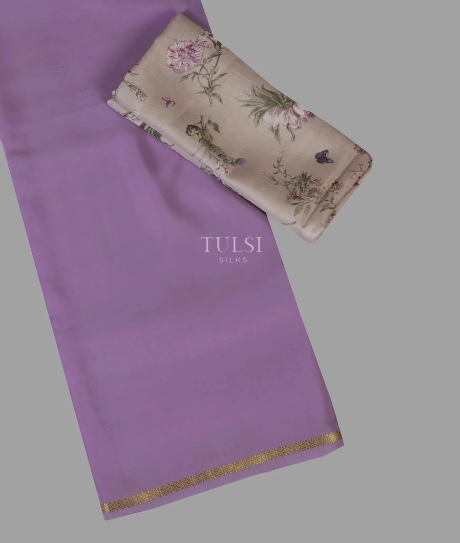 Lavender Mysore Silk Saree T635955-1-image