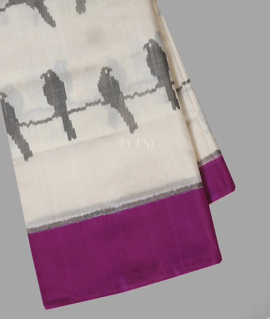 Off - White Patola Silk Saree T665560-image