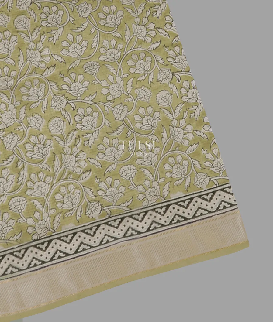 Green Maheshwari Printed Cotton Saree T657617-image