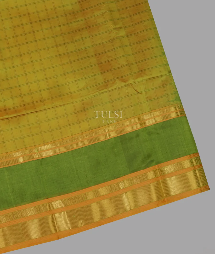 Yellowish Green Silk Cotton Saree T664475-image